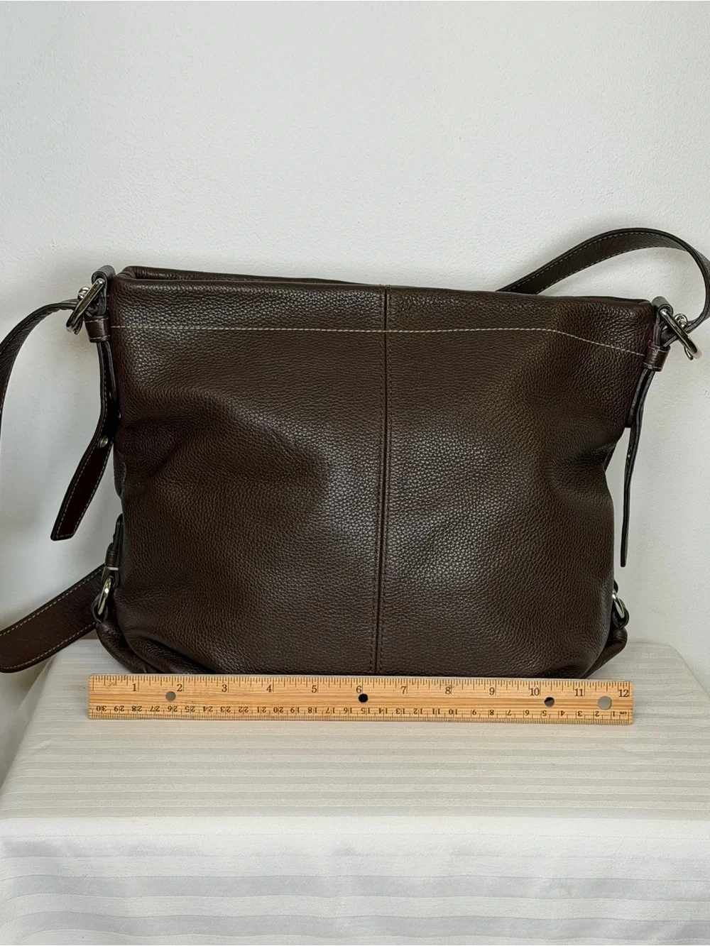 Coach Convertible Hobo/Shoulder/Crossbody Bag Timeless Brown Pebbled Leather